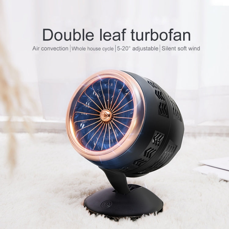Mini ventilateur de bureau électrique portable réglable à cycle de convection d'air, avec chargement USB et support de 2 vitesses