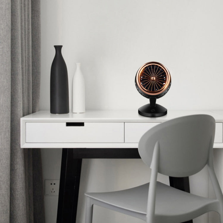 Mini ventilateur de bureau électrique portable réglable à cycle de convection d'air, avec chargement USB et support de 2 vitesses