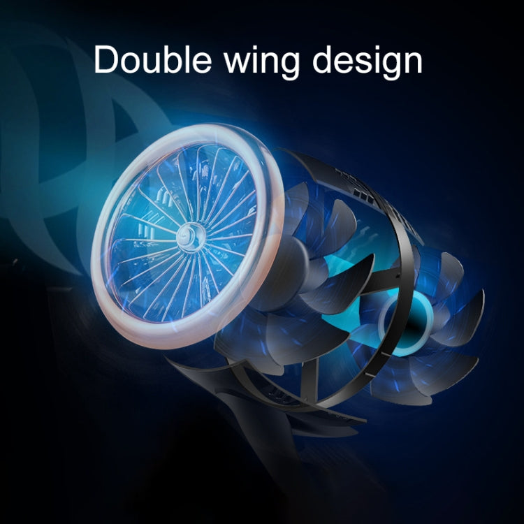 Mini ventilateur de bureau électrique portable réglable à cycle de convection d'air, avec chargement USB et support de 2 vitesses