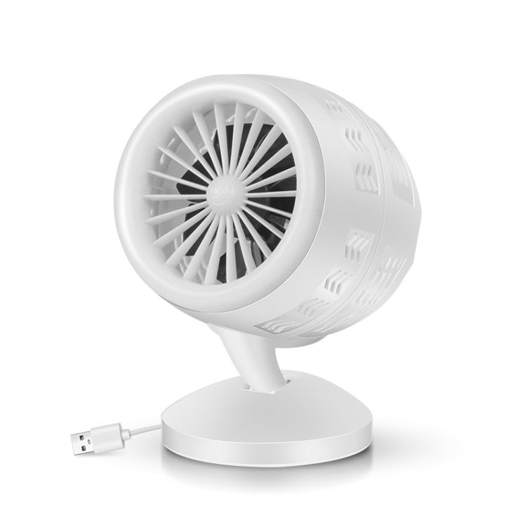Mini ventilateur de bureau électrique portable réglable à cycle de convection d'air, avec chargement USB et support de 2 vitesses