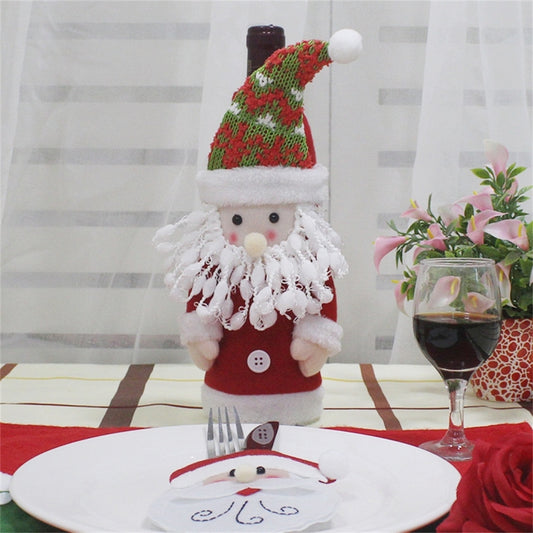 Sac pour bouteille de vin motif bonhomme de neige Décoration de Noël, HC3137A, HC3137B