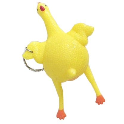 12 PCS Spoof Tricky Funny Gadgets Toys Vent Chicken Whole Egg Laying Hens Crowded Latex Rubber Anti Stress Ball, Vent Chicken Whole Egg
