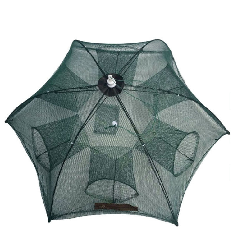Nasse de pêche automatique pliable à 6 trous en nylon pour crevettes, crabes, vairons, accessoires de pêche, 6 trous