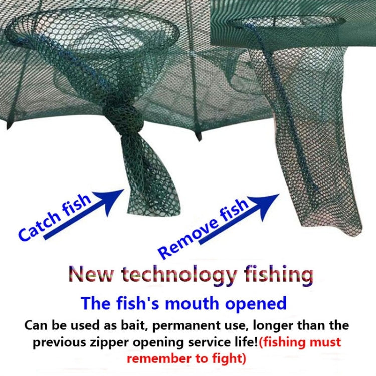 Nasse de pêche automatique pliable à 6 trous en nylon pour crevettes, crabes, vairons, accessoires de pêche, 6 trous