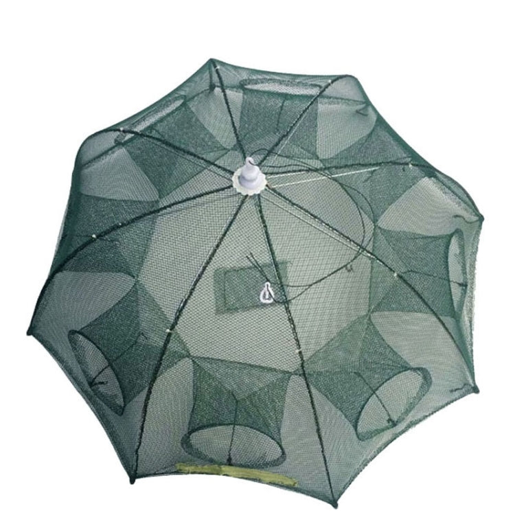 Filet de pêche automatique pliable 8 trous en nylon, piège à crevettes, crabes, vairons, accessoire de pêche, 8 trous