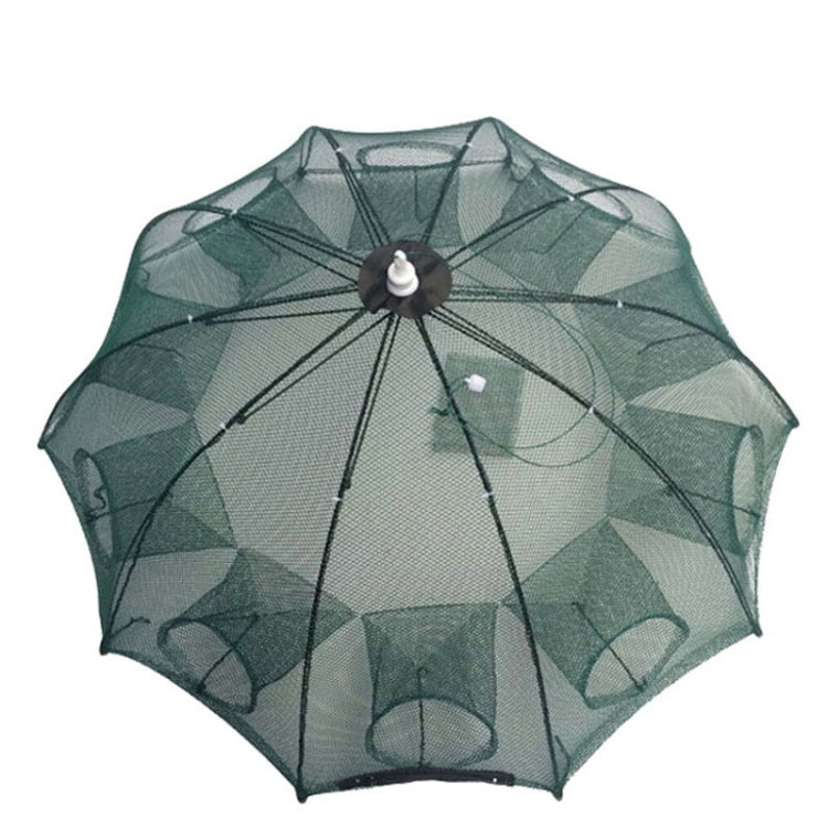 Filet de pêche automatique pliable 10 trous en nylon pour la pêche à la crevette, au crabe et au vairon, 10 trous