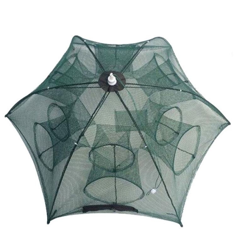 Filet de pêche pliable automatique à 12 trous en nylon pour crevettes, crabes, vairons, piège à poissons, équipement de pêche, 12 trous