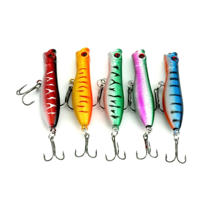 HENGJIA Leurre de Pêche Artificiel Popper Appât de Pêche Bionique avec Hameçons, Longueur: 6 cm, Livraison de Couleur Aléatoire, Longueur: 6 cm