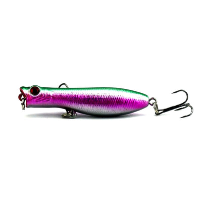 HENGJIA Leurre de Pêche Artificiel Popper Appât de Pêche Bionique avec Hameçons, Longueur: 6 cm, Livraison de Couleur Aléatoire, Longueur: 6 cm