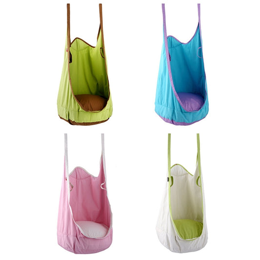 Adult and Children All-cotton Canvas Swing Outdoor Swing Frame Hanging Hammock, Size: 55*75*145cm, Random Color Delivery, Door Frame Horizontal Bar  Installation