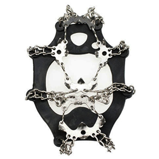 One Pair 19 Teeth Anti-Slip Ice Gripper Hiking Climbing Chain Shoes Covers, Size: M, 19 Teeth Size:M(Black), 19 Teeth Size:M(Orange)