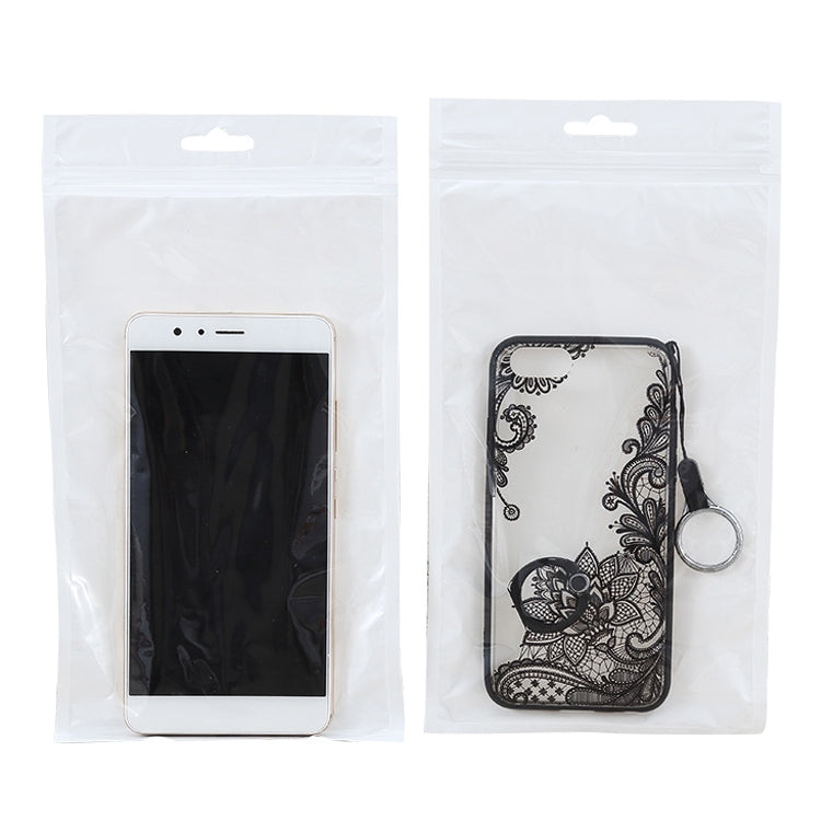 100 PCS 30cm x 40cm Hang Hole Clear Front White Pearl Jewelry Zip Lock Packaging Bag, Custom Printing and Size are welcome, 30*40cm