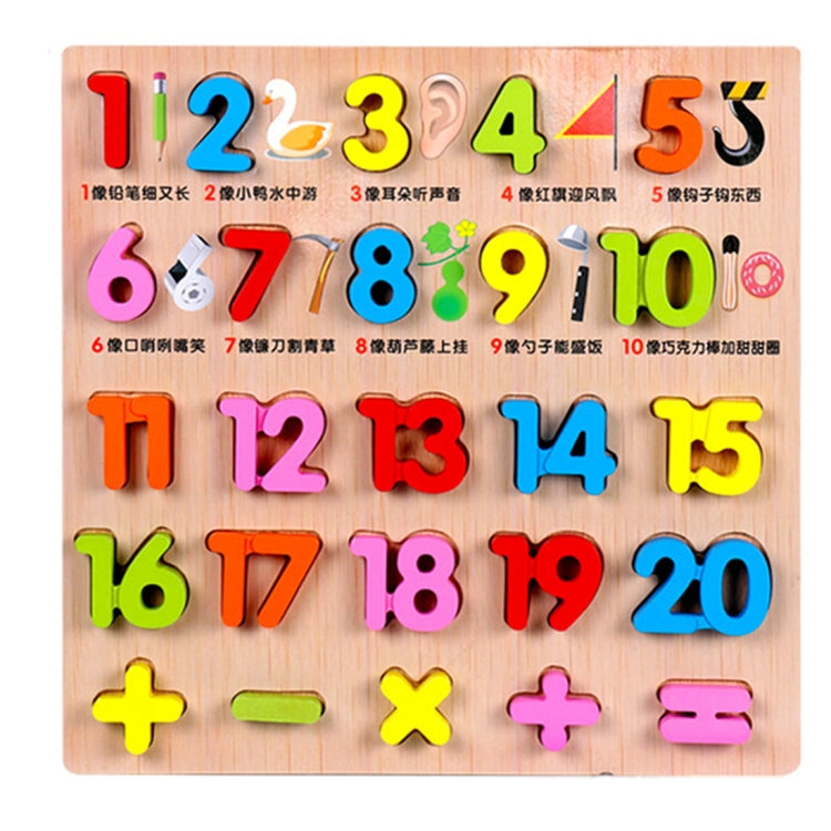 Jouets de puzzle en bois pour bébés et enfants, jouets de puzzle éducatifs, planche cognitive (chiffres arabes 0-9), style 26 minuscules, style voyelles, style nombres 0~19, style 26 majuscules, style nombres 0~9