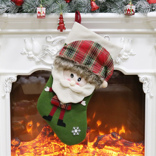 Décoration de Noël Pendentif Sac Cadeau Chaussette de Noël, Père Noël, Élan, Bonhomme de neige