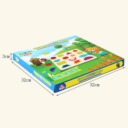 QZM-0023 Jouets de construction en bois pour la petite enfance Rainbow Children, jouets éducatifs d'interaction parent-enfant, taille : 32*32*3cm, HC5188A, HC5188B, HC5188C, HC5188D