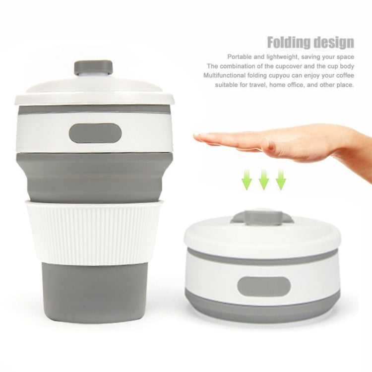 350ml Folding Portable Silicone Coffee Cup Multi-function Travel Cup
