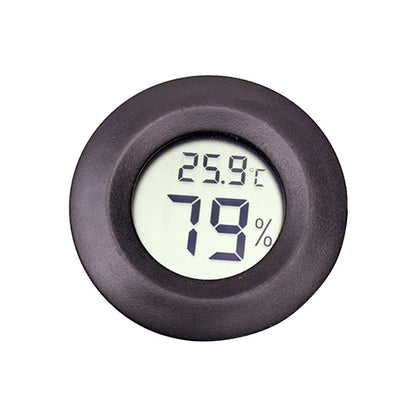 Digital Round Shaped Reptile Box Centigrade Thermometer & Hygrometer with Screen Display