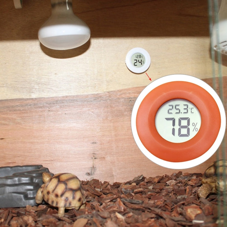 Thermomètre et hygromètre numériques ronds pour terrarium avec écran d'affichage Centigrade