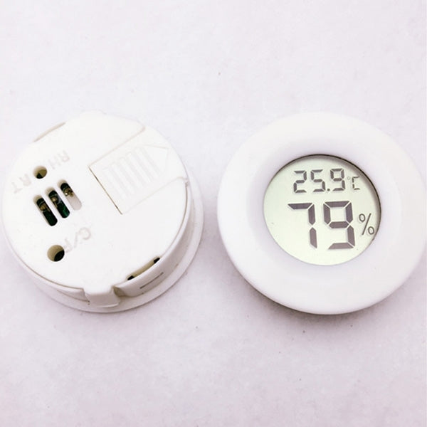 Digital Round Shaped Reptile Box Centigrade Thermometer & Hygrometer with Screen Display