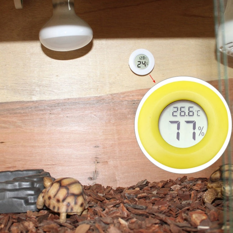 Thermomètre et hygromètre numériques ronds pour terrarium avec écran d'affichage Centigrade