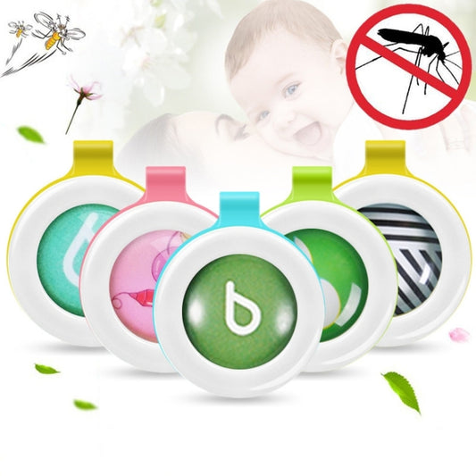 Lot de 5 boutons anti-moustiques à boucle, imprégnés d'huiles essentielles végétales, repoussent les insectes. Couleur aléatoire.