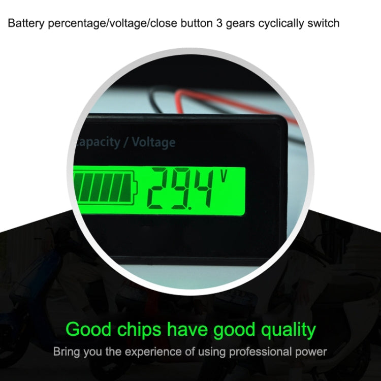 H5 12V-48V Lead-acid Battery Voltage Tester Percentage Voltmeter Gauge Lithium Battery Status Monitor, 12V-48V Blue Light, 12V-48V Green Light, 12V-48V White Light