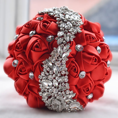 Wedding Holding Flowers Bridal Bouquet Accessories Bridesmaid Rhinestone Party Wedding Decoration Supplies