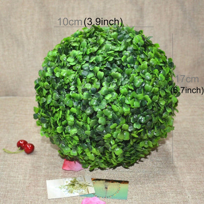Artificial Aglaia Odorata Plant Ball Topiary Wedding Event Home Outdoor Decoration Hanging Ornament, Diameter: 6.7 inch