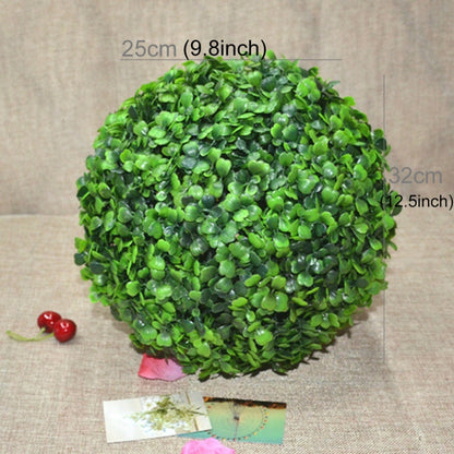 Artificial Aglaia Odorata Plant Ball Topiary Wedding Event Home Outdoor Decoration Hanging Ornament, Diameter: 12.7 inch