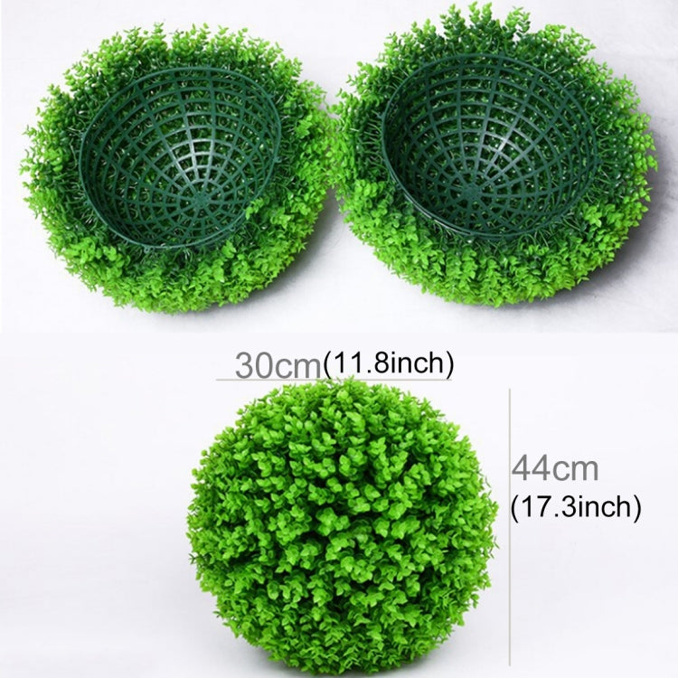 Artificial Green Eucalyptus Plant Ball Topiary Wedding Event Home Outdoor Decoration Hanging Ornament, Diameter: 17 inch