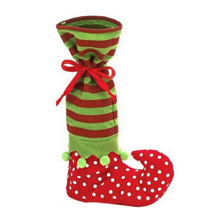 Dot Pattern Sock Christmas Dinner Table Decoration Candy Bag