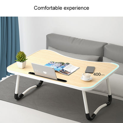 W-shaped Non-slip Legs Adjustable Folding Portable Writing Desk Laptop Desk with Card Slot, with Card Slot