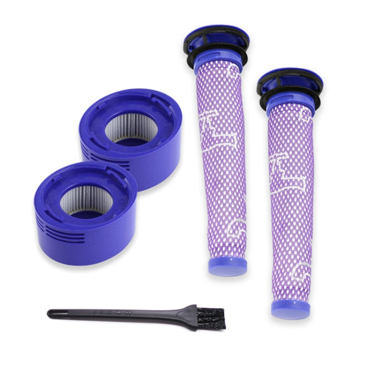 XD936 5 en 1 : Noyau de pré-filtre + Noyau de filtre arrière + Brosse de nettoyage pour accessoires d'aspirateur Dyson V7 / V8, XD936