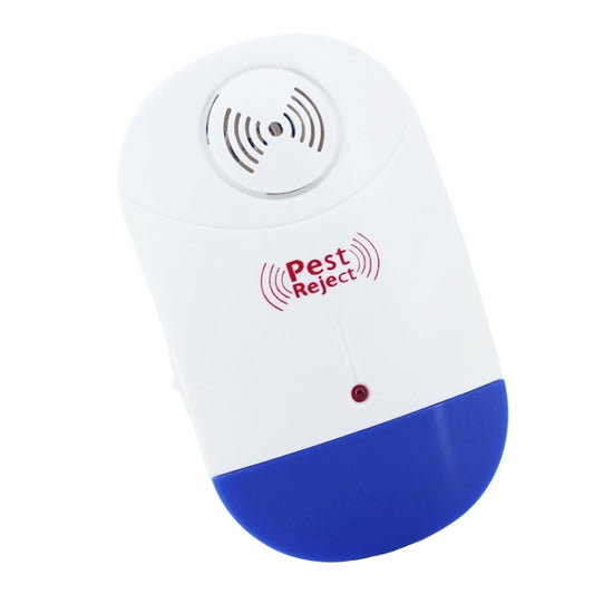 Electronic Ultrasonic Mosquito Rat Pest Control Repeller with LED Light, US Plug, AC90V-250V (White+Blue), Mosquito White+Blue
