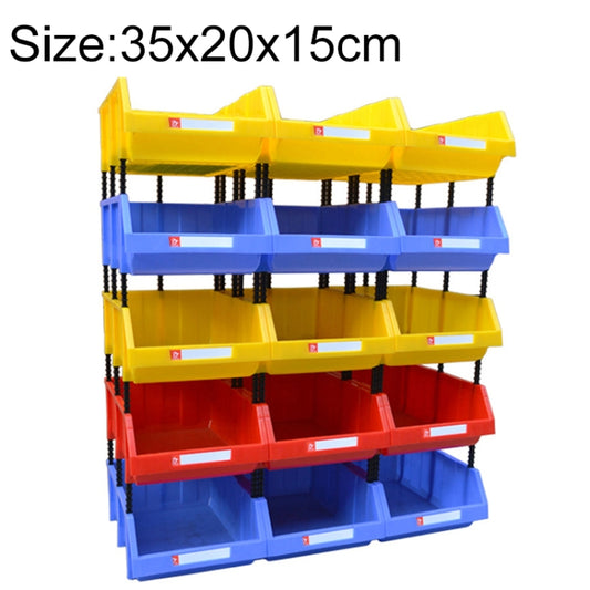 Boîte de rangement en plastique oblique épaissie, boîte à pièces combinée, boîte à matériaux, livraison de couleur aléatoire, taille : 35 cm x 20 cm x 15 cm, 35 cm x 20 cm x 15 cm