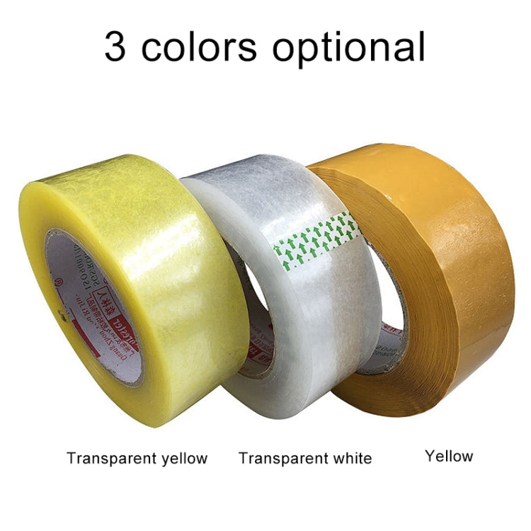 45mm Width 25mm Thickness Package Sealing Packing Tape Roll Sticker, 45mm Width 25mm Thickness  (Transparent Yellow), 45mm Width 25mm Thickness (Yellow), 45mm Width 25mm Thickness (Clear White)