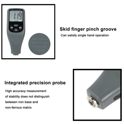 RZ240 Ferrous & Non-Ferrous 2 in 1 Digital Coating Paint Thickness Gauge Meter Tools, RZ240