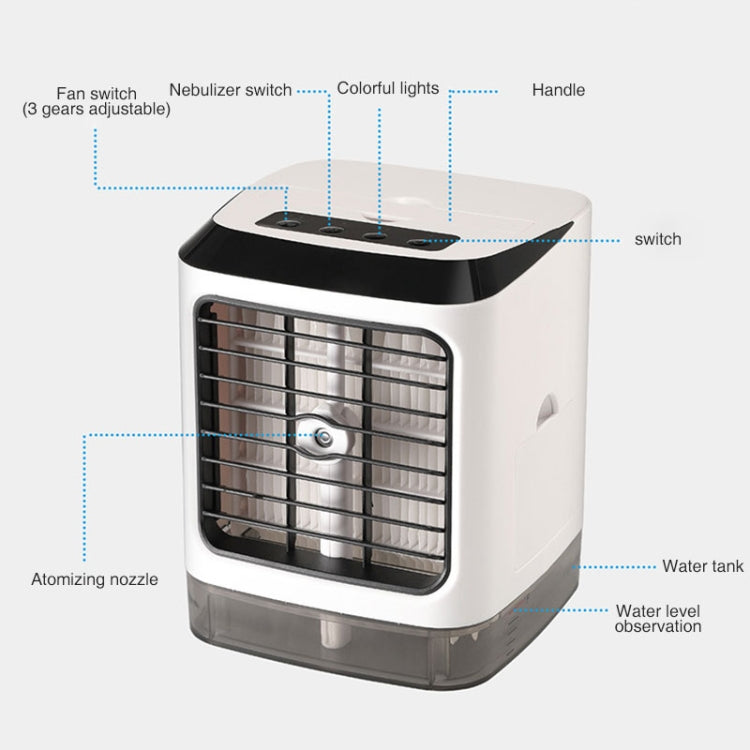 Mini ventilateur de bureau rafraîchissant, humidificateur, ventilateur de climatisation, ventilateur pulvérisateur hydratant, sans télécommande
