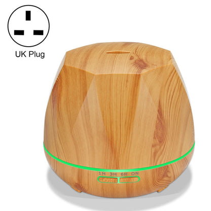 Peach Shape Wood Grain Remote Control Ultrasonic Humidifier Aromatherapy Machine Automatic Alcohol Sprayer with LED Lights, Capacity: 400mL, UK Plug (Dark Wood Color), Peach Shape Dark Wood Color, Diamond Dark Wood Color, Diamond Light Wood Color