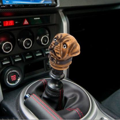 Housse de levier de vitesse universelle en forme de bouledogue pour voiture, pommeau de levier de vitesse manuel automatique en forme de bouledogue