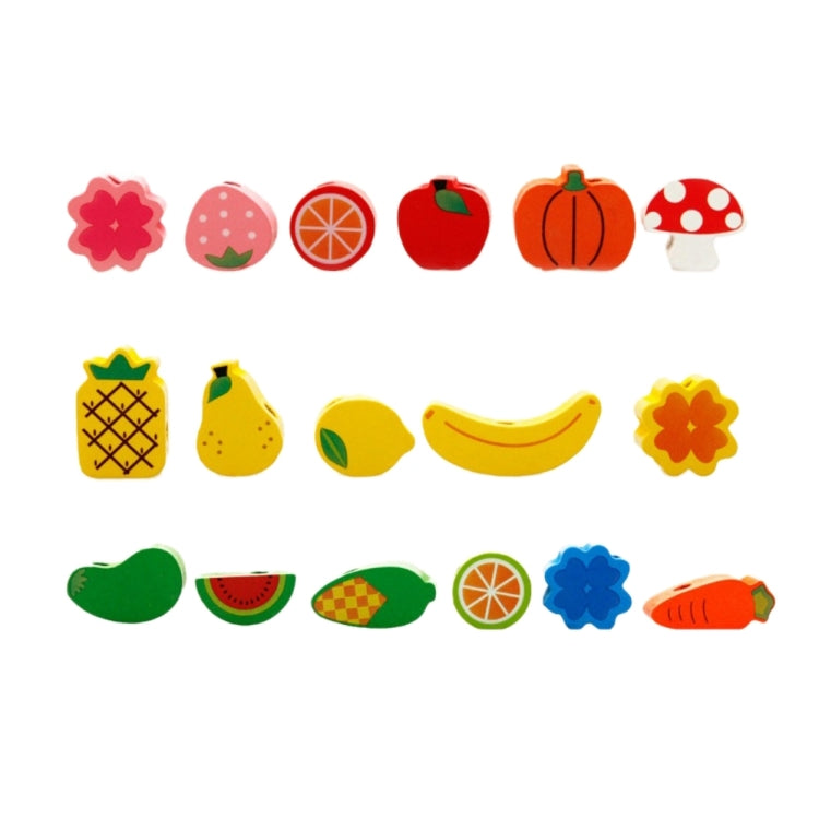Early Learning Education  Wooden Toys Hedgehog Fruit Beads Child Hand Eye Coordination Skills Development Educational Toys For Kids, Hedgehog