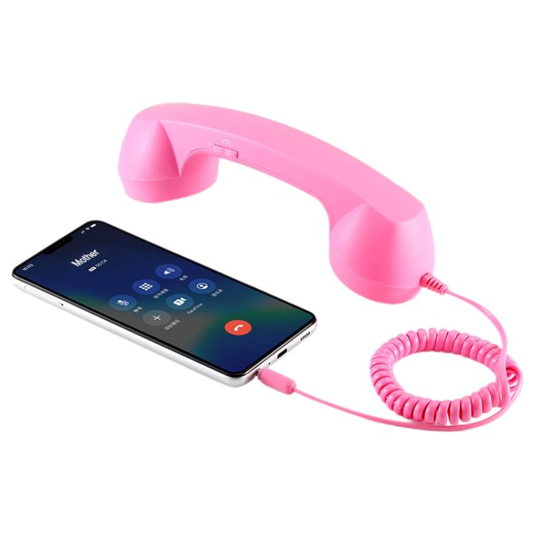 3.5mm Plug Mic Retro Telephone Anti-radiation Cell Phone Handset Receiver, 3.5mm