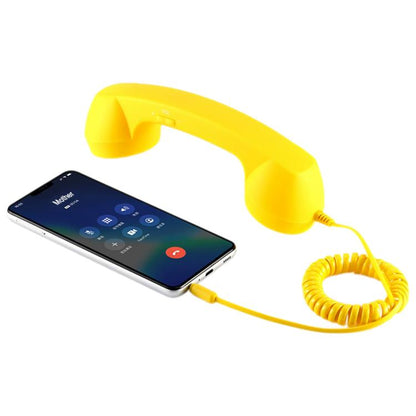 3.5mm Plug Mic Retro Telephone Anti-radiation Cell Phone Handset Receiver, 3.5mm