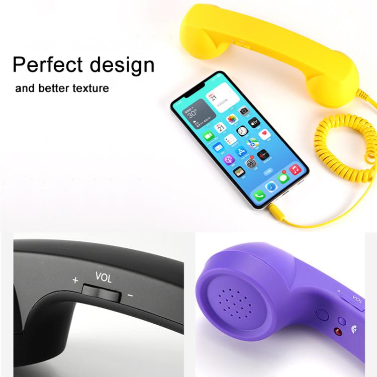 3.5mm Plug Mic Retro Telephone Anti-radiation Cell Phone Handset Receiver, 3.5mm