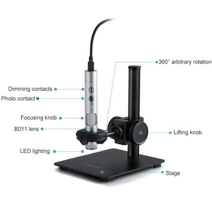 Supereyes B011 HD Digital Electronic Microscope Industrial Mobile Phone Repair Magnifying Glass, B011
