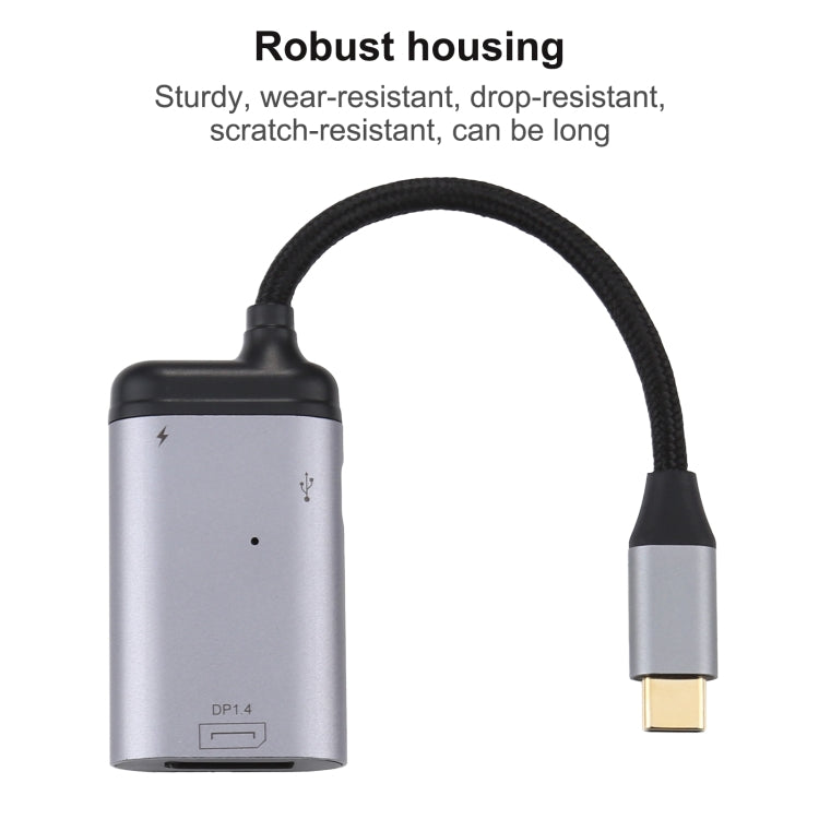 4K USB-C / Type-C to DisplayPort 1.4 + PD Data Sync Adapter Cable, Type-C to DP