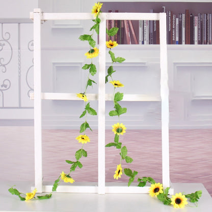 2 PCS Sunflower Artificial Flower Interior Background Wall Window Decoration, Length: 2.6m