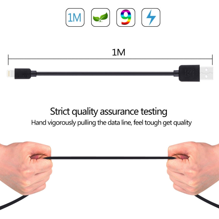 HAWEEL Câble de synchronisation et de charge USB haute vitesse 35 cœurs 8 broches vers USB pour iPhone, iPad, 8 broches 1m, Câble 8 broches 1m