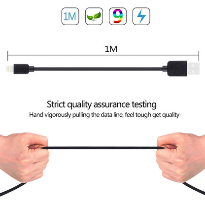HAWEEL Câble de synchronisation et de charge USB haute vitesse 35 cœurs 8 broches vers USB pour iPhone, iPad, 8 broches 1m, Câble 8 broches 1m