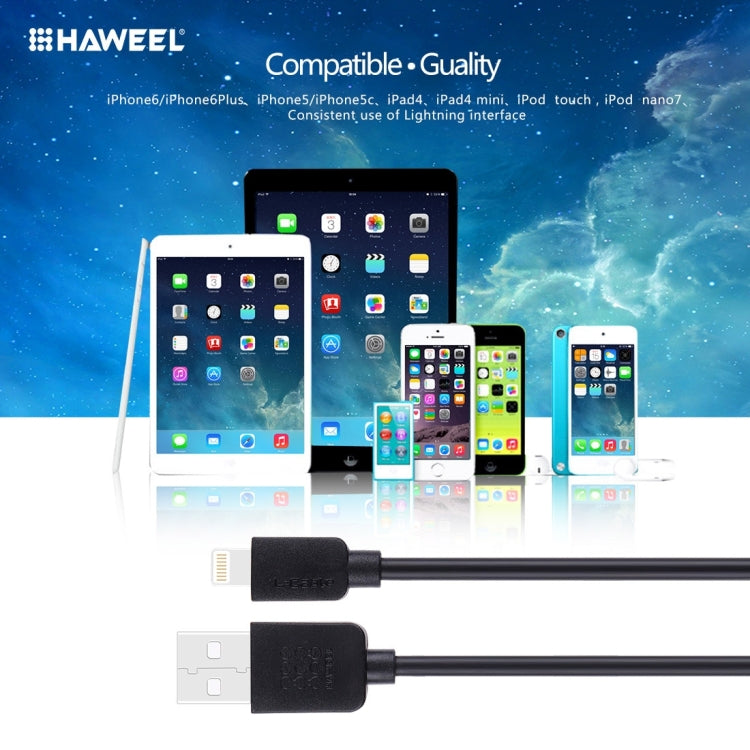 HAWEEL Câble de synchronisation et de charge USB haute vitesse 35 cœurs 8 broches vers USB pour iPhone, iPad, 8 broches 1m, Câble 8 broches 1m